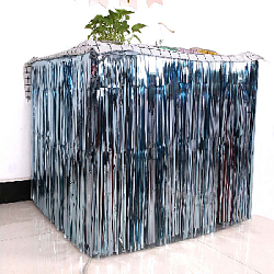 Юбка фольгированная для стола 2,75 см х 75 см, металлик голубой