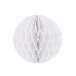 Бумажное украшение шар ажурный 10 см белый