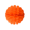 Бумажное украшение Цветочный шар-соты 20 см, оранжевый