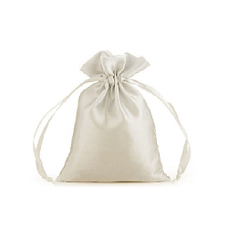 Мешочек атласный 19х29 см, светло-серый