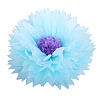 Бумажный цветок 40 см голубой+светло-сиреневый
