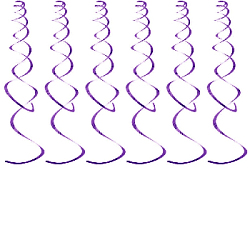 Спираль пластиковая 70см 6шт, фиолетовый