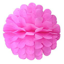 Бумажное украшение Цветочный шар-соты 30 см, розовый