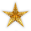 Звезда бумажная 45 см голографическая золотая