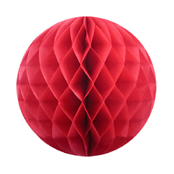Бумажное украшение шар 40 см красный