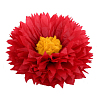 Бумажный цветок 40 см красный+желтый