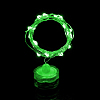 Нить "Роса-свеча" серебро, 2 м х 20 диодов, от батареек, зеленый