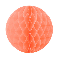 Бумажное украшение шар 40 см персиковый