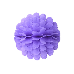 Бумажное украшение Цветочный шар-соты 20 см, сиреневый