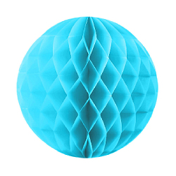 Бумажное украшение шар 40 см голубой 2