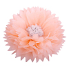 Бумажный цветок 40 см персиковый+белый
